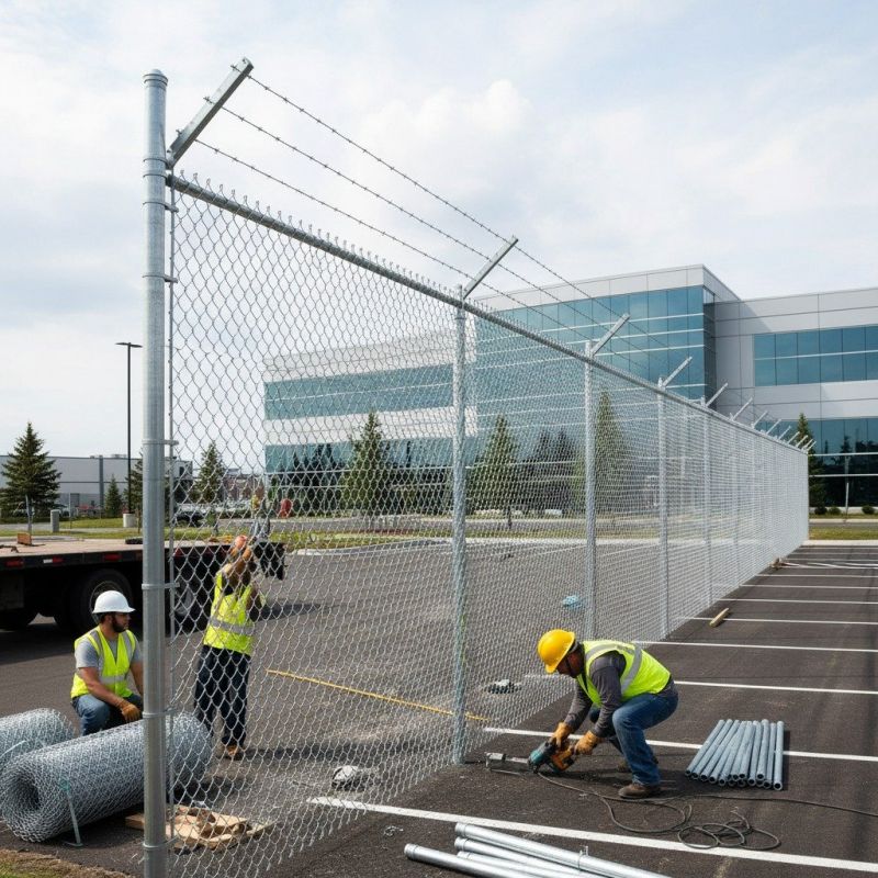 Commercial Metal Fence Service detail